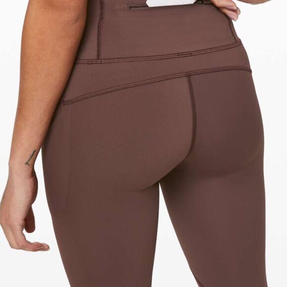 Lululemon Speed Limit Crop in Cherry Cola - Picture 3 of 8